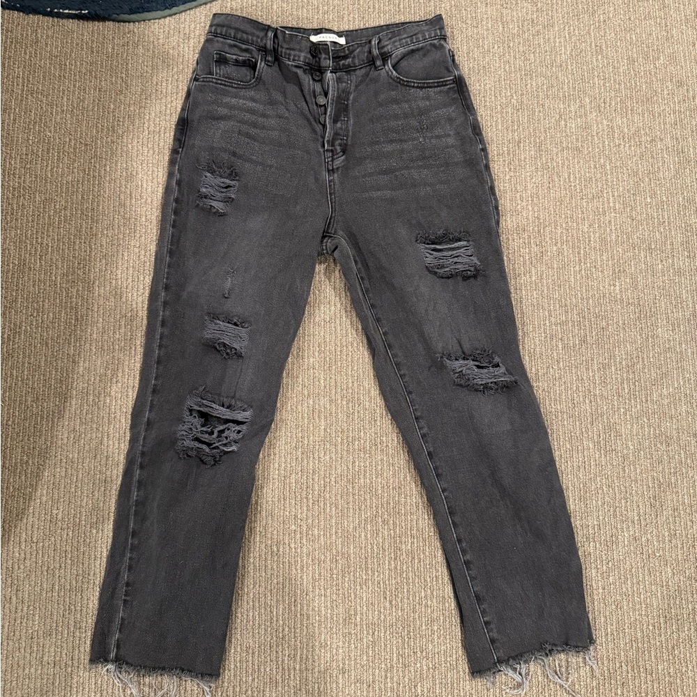 Black straight legs, loose fitting pac sun jeans. Size 28